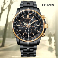 CITIZEN 星辰 GENTS亞洲限定 光動能 電波對時 碼表計時紳士腕錶-42.5mm CB5888-87E