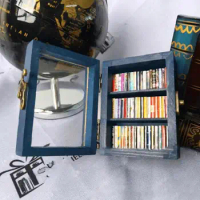 Miniature Wooden Sanctuary Shake &amp; Soothe Your Soul Tiny Bookshelf Zen Gift Handcrafted Calming Ornament Bookshelf Ornament