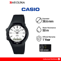 Jam Tangan Pria Casio General AW-90H-7E Digital Analog Dial Black Resin Band