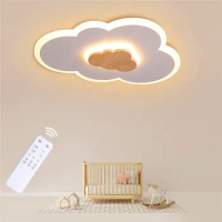 LED Ceiling Lamp for Children's Room Bedroom Study Modern Dimmable Lighting Fixtures Creative Child Cloud Pink Ceiling Lamps
