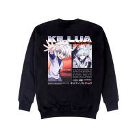 Oraqle Sweater Pullover Hoodie Anime KILLUA CREW BLACK