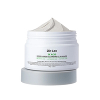 【Hot】Dr.Leo White Clay  100gมาสก์โคลนทำความสะอาดรูขุมขนลึกด้วยกรด 3 ชนิด| สิวหัวดำ & สิวหัวขาว| คุมม