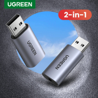 Ugreen USB sound card audio interface USB sound card for laptop PC PS4 earphone microphone audio card USB external sound card