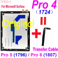 Original Pro 5 LCD For Microsoft Surface Pro 4 1724 LCD Pro 5 1796 LCD Pro 6 1807 LCD Display Touch Screen Digitizer Assembly