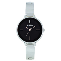 【GOTO】奢華簡約070系列時尚手錶-黑(GS0070B-2S-341)