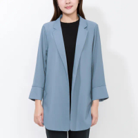 【SingleNoble 獨身貴族】韓系姊姊薄款寬鬆九分袖西裝外套(3色)
