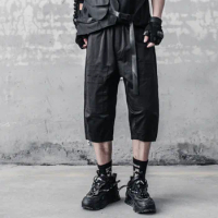 Men's Casual Capris Loose Summer Trend Japanese Large Personalized Tailored Pants Samurai Work Shorts