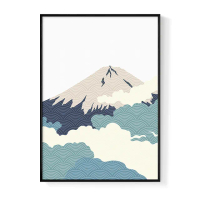 【菠蘿選畫所】雲氣迷漫的富士山I-50x70cm(臥房掛畫/餐廳掛畫/複製畫/民宿/空間)