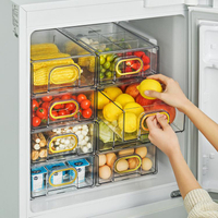 舍里冰箱收納盒抽屜式冷凍保鮮盒水果蔬菜儲物盒冰箱專用整理神器 「快速出貨」