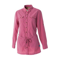 《台南悠活運動家》WILDLAND 0A51211-32 女 抗UV時尚長版襯衫 深粉紅 S