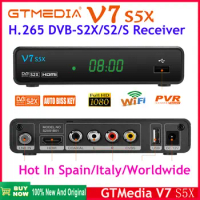 Original GTMEDIA V7S5X HD H.265 DVB-S/S2/S2X Satellite Receiver Full 1080P DVB-S2 HD set top box PK 