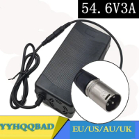 54.6V 3A Charger 54.6v 3A electric bike lithium battery charger for 48V lithium battery pack XLR Plug 54.6V3A charger