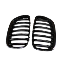 Grillles Glossy Black Front Kidney Single 1 Slat Grill for BMW X5 E53 2004 2005 2006 Grille Front Bumper Grille Car Styling