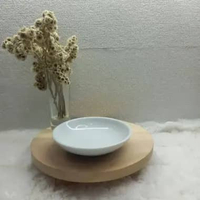 Piring Sambal Bulat Kecil Keramik Porselen Putih Polos Awet Kuat Murah Tebal Diameter 7CM Pisin Porc