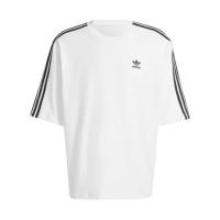 【adidas 愛迪達】Oversize Tee 男 短袖 上衣 T恤 運動 休閒 復古 三葉草 寬鬆 棉質 白(IZ2474)
