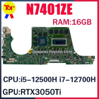KEFU N7401ZE Motheboard i5-i7-i9-12th RTX3050Ti For ASUS Vivobook Pro 14X OLED N7401 N7600ZE K6500ZE K6500ZC K6400ZC Mainboard