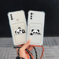 Ốp Điện Thoại Có Dây Đeo Trong Suốt, E40 Gấu Lịch Sự, Dành Cho Motorola Moto E40 EDGE20 Lite E20 E32