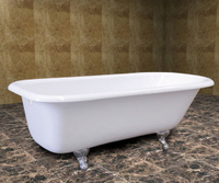 【麗室衛浴】BATHTUB WORLD 高級獨立式鑄鐵浴缸 1379長*765寬*450/580高mm