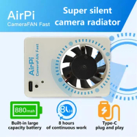 Airpi Single Large Fan Heat Sink Ultra-quie Live Camera Cooling fan Heatsink, 4K Recording Kit Radiator, a6700 a7IV Rechargeable