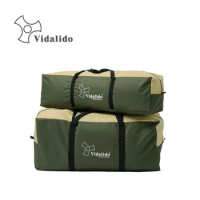 Vidalido Outdoor Camping Tourist Travel Portable Storage Bag 600D PVC Waterproof Oxford Large Volume Pack Self-drive Equipment