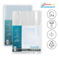 PP pocket Bantex F4 8843/ Sheet protector Clear 0.06 Micron 20 lembar