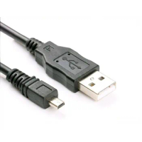 UC-E6 Digital Camera USB Data Cable Mini 8 Pin Data Cable for Nikon CoolPix Fuji Panasonic Olympus Sony 1.5M