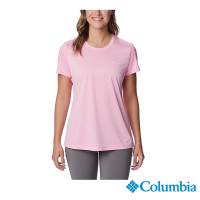 Columbia哥倫比亞 女款-快排短袖上衣-粉紅 UAR98050PK / S23