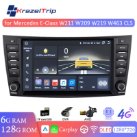 8 Inch Car Radio Android Car Stereo for Mercedes Benz E Class W211 W209 W219 W463 CLS Carplay Car Multimedia Player Intelligent