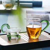 玻璃公杯公道杯大號加厚分茶器耐熱功夫茶具配件帶過濾茶漏