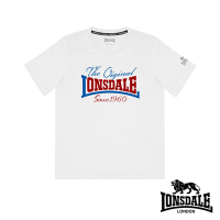 【LONSDALE 英國小獅】復刻LOGO短袖T恤-白色 LT250003
