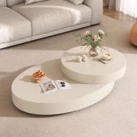 Living Room Coffee Table Modern Home Ornament Unique Coffee Table Wood Elipse Topper Set Nordic Luxury Stoliki Kawowe Furniture