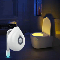 Smart Toilet Light Night LED PIR Motion sensor Color changing Bathroom Bowl Body Automatic Activated lamp Waterproof Multicolor
