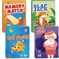 Card Games Go FishOld MaidSlap Jack and Memory Match-4 Decks in 1 PackClassic Card Games for Kids To