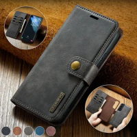 2 in 1 Detachable Wallet Case for Samsung Galaxy S23 Ultra S23 S22 S21 S20 S10 S9 S8 Note 20 10 9 8 Strong Magnetic Flip Cover