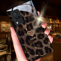เคสโทรศัพท์, สำหรับ vivo V21, V21S และ V21E, ลายเสือดาวนำโชค, มีสไตล์, กันกระแทก, เคสกระจกมันวาว, ฝา