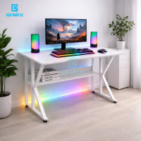 Bàn gaming, bàn làm việc Nội Thất 5C-model 1 bản nâng cấp tổng hợp sản phẩm được YÊU THÍCH chân sắt 