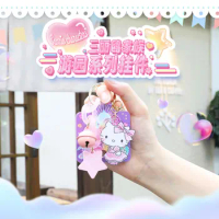 Sanrio Cartoon Animal Kuromi Hello Kitty Cinnamoroll Melody Pendant Keychain Key Ring Action Figures Collection Model Toys Gifts