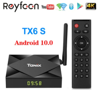 Tanix TX6S TV Box Android 10 Allwinner H616 Quad Core 2.4G 5G Dual Wifi BT 4.0 4K Google Player Youtube Media TVBOX 2G 4G Set To