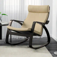 Poang Boon Rocking Chair Cloth Art Lazy Rocking Chair Balcony Family Leisure Chair Comfortable And Sedentary