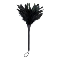 35CM Chicken Feather Whip Hand Made Premium HorseWhip,Costumes Performance Props
