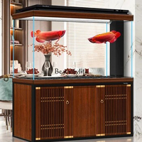 Living Room Chinese Large Bottom Filter Fish Tank Home Intelligent Floor Ecological Super White Aquarium