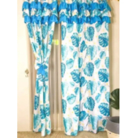 Gorden Ruang Tamu Jendela Cantik Daun Monstera Tosca Hordeng Pintu Kamar Model Tirai Cincin Smokring