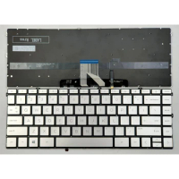 New For HP Pavilion 14M-DW0013DX 14M-DW0023DX 14M-DW1013DX 14M-DW1023DX x360 14M-DW Laptop Keyboard US Silver With Backlit