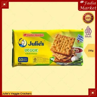 Julie’s Julies Veggie Crackers 230g – Biskuit Snack Sayur Malaysia Renyah Gurih Camilan Sehat