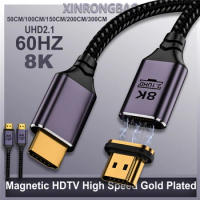 Magnetic HDTV2.1 HD Data Cable Hd Extension Connection Male To Female 8K@60Hz Pure Copper Computer Tv Projection Hdmi Cable HDMI
