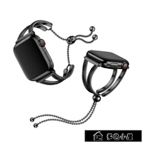 免運 錶帶 適用於APPLE WATCH蘋果手錶錶帶IWATCH1/2/3/4/5代不銹鋼金屬女生個性潮