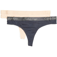 Calvin Klein 女棉質時尚款丁字褲2件組(多色)