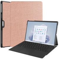 For Microsoft Surface Pro 9 Case 13 inch Tablets PU Leather Folding Stand Cover For Surface Pro9 Protector Funda with Hard Shell