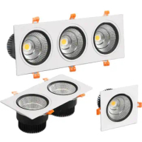Dimmable Recessed LED Downlights 7W9W12W 2X7W 2X9W 2X12W COB LED Ceiling Spot Lights AC85-265V LED Ceiling Lamps Indoor Lighting