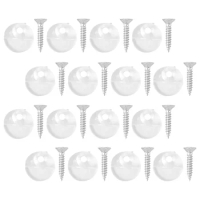 50pcs Mirror Mounting Clips Glass Retainer Clips Cabinet Class Fixation Clips Screws Included